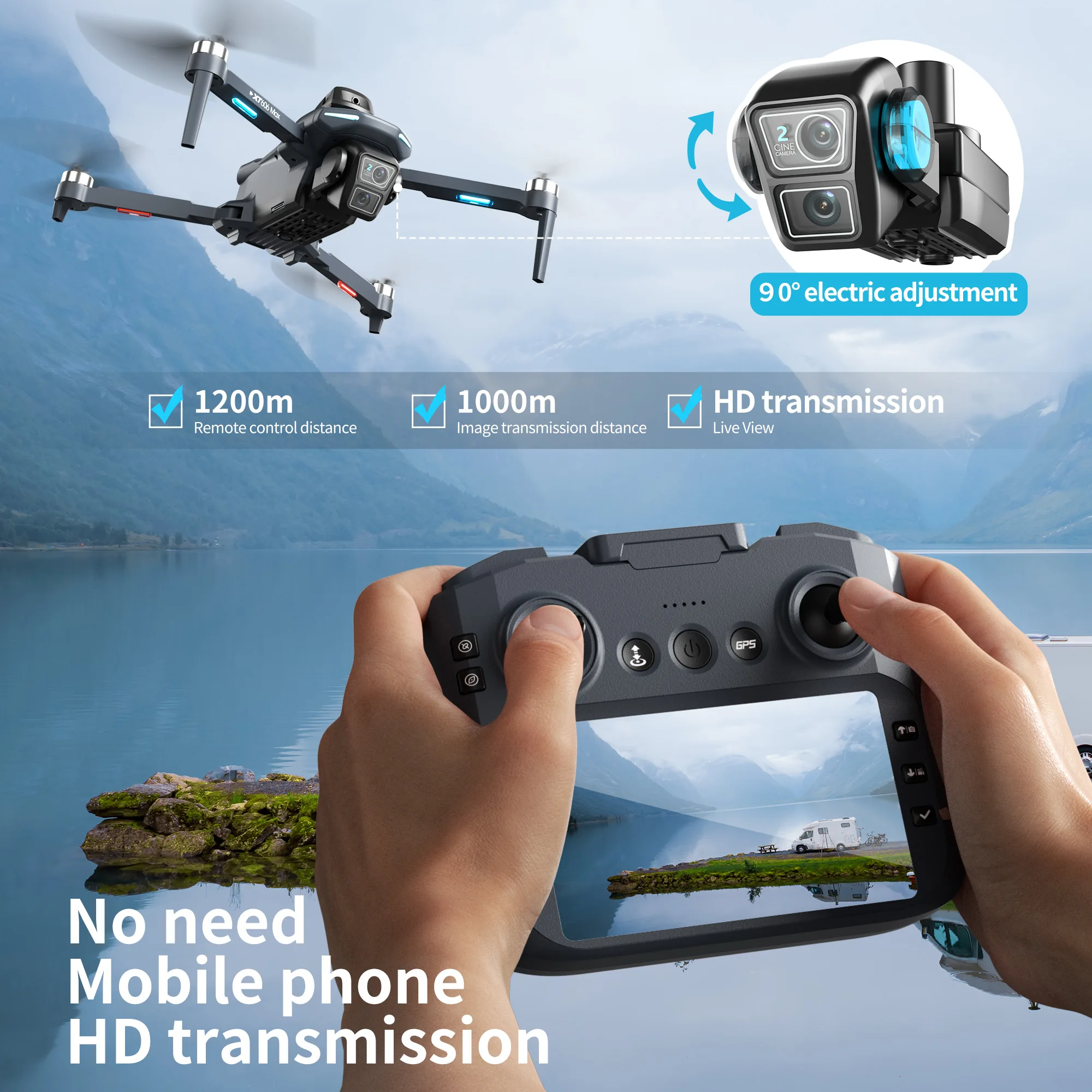 Original XT606 MAX GPS Drone H - Drone Multispectral recension och pris
